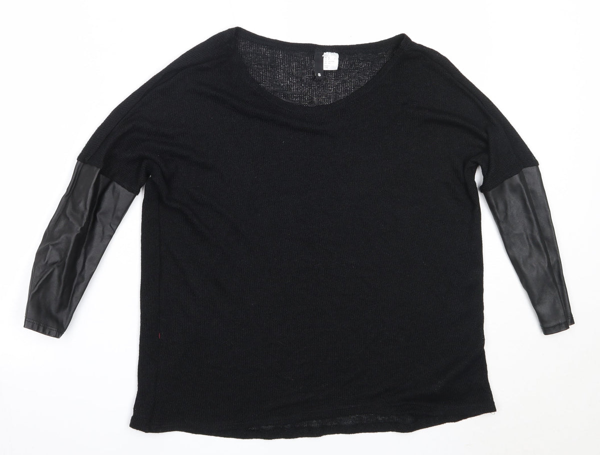 Womens UK Size S H&M Black Pullover Jumper