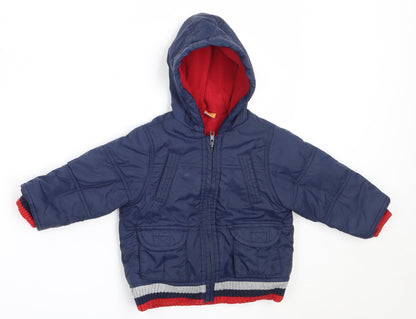 MINIMODE Boys Blue   Basic Coat Coat Size 6-9 Months