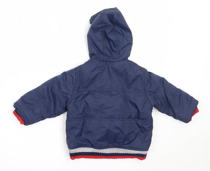 MINIMODE Boys Blue   Basic Coat Coat Size 6-9 Months