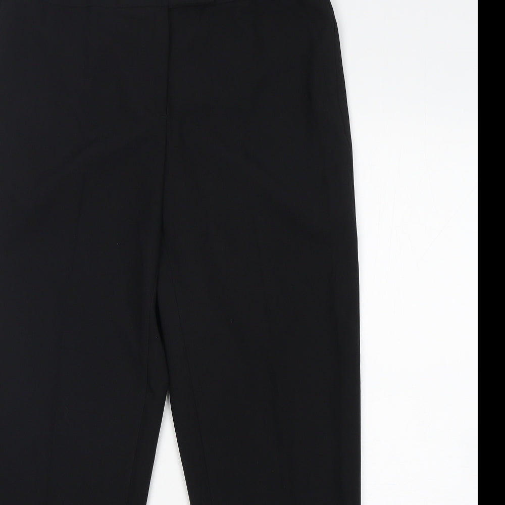 George Womens Black  Polyester Trousers  Size 12 L28 in Regular