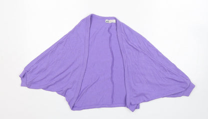 H&M Girls Purple V-Neck  Polyester Cardigan Jumper Size 11-12 Years