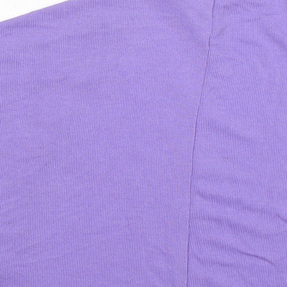 H&M Girls Purple V-Neck  Polyester Cardigan Jumper Size 11-12 Years