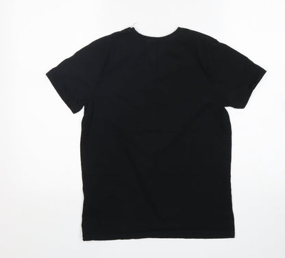 Primark Boys Black  Cotton Basic T-Shirt Size M Round Neck  - Fortnite