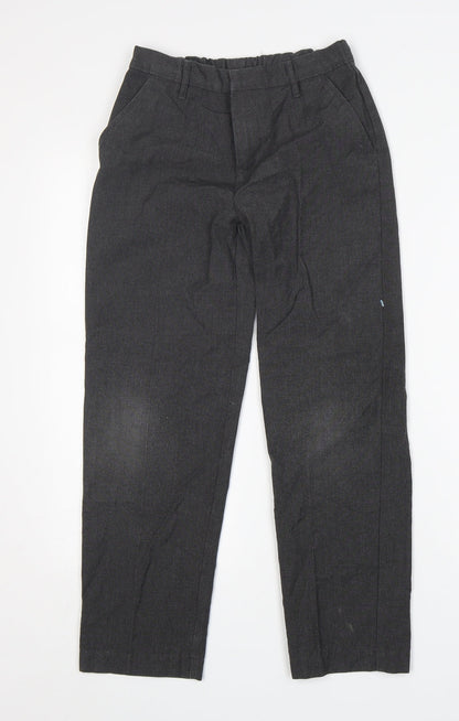 Lily & dan Boys Grey  Polyester Dress Pants Trousers Size 10-11 Years  Regular  - School Wear