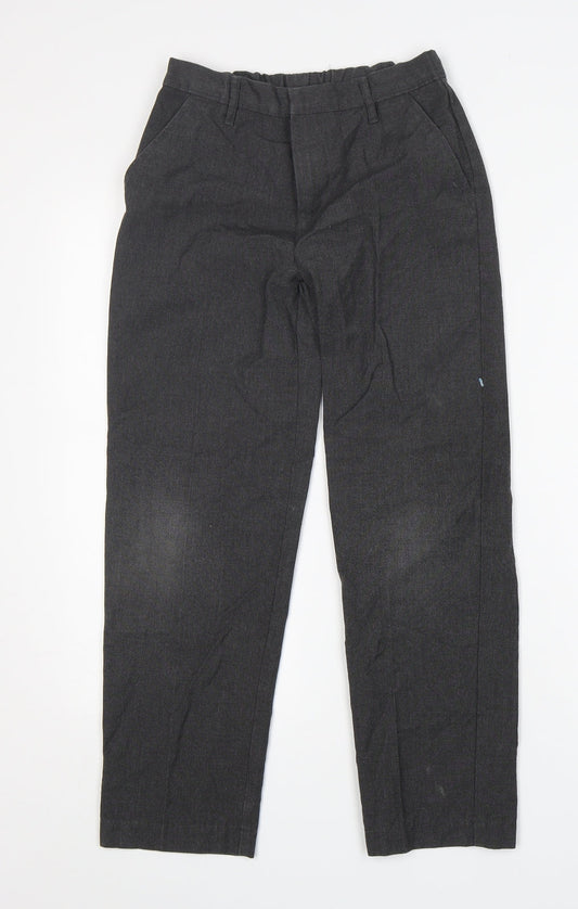 Lily & dan Boys Grey  Polyester Dress Pants Trousers Size 10-11 Years  Regular  - School Wear