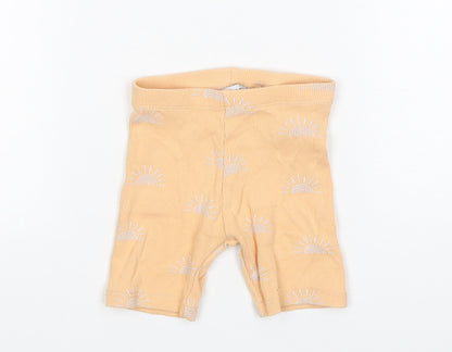 Primark Baby Orange  Cotton Capri Leggings Size 9-12 Months   - Biker Shorts