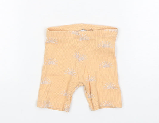 Primark Baby Orange  Cotton Capri Leggings Size 9-12 Months   - Biker Shorts
