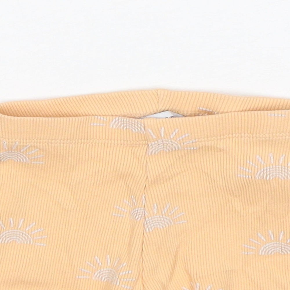 Primark Baby Orange  Cotton Capri Leggings Size 9-12 Months   - Biker Shorts