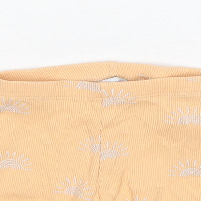 Primark Baby Orange  Cotton Capri Leggings Size 9-12 Months   - Biker Shorts