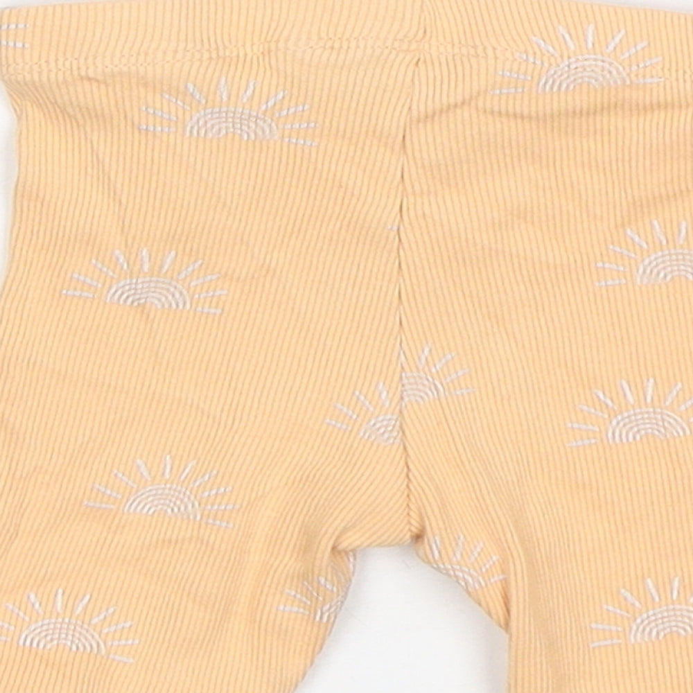 Primark Baby Orange  Cotton Capri Leggings Size 9-12 Months   - Biker Shorts
