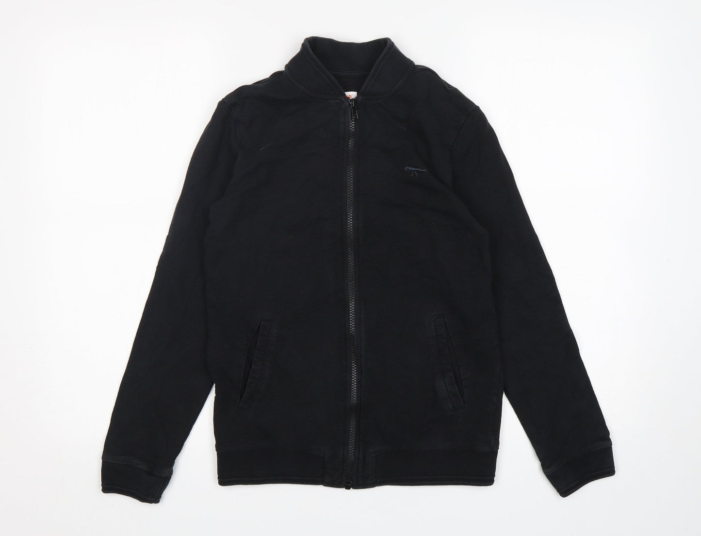 Bluezoo Boys Black  Cotton Full Zip Sweatshirt Size 11-12 Years