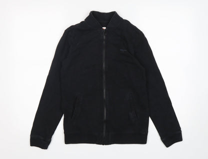 Bluezoo Boys Black  Cotton Full Zip Sweatshirt Size 11-12 Years