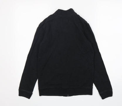 Bluezoo Boys Black  Cotton Full Zip Sweatshirt Size 11-12 Years