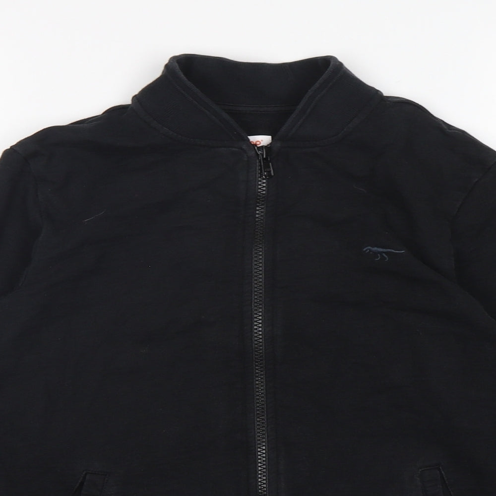 Bluezoo Boys Black  Cotton Full Zip Sweatshirt Size 11-12 Years