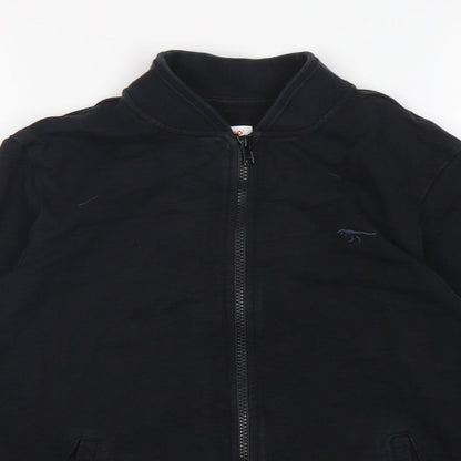 Bluezoo Boys Black  Cotton Full Zip Sweatshirt Size 11-12 Years