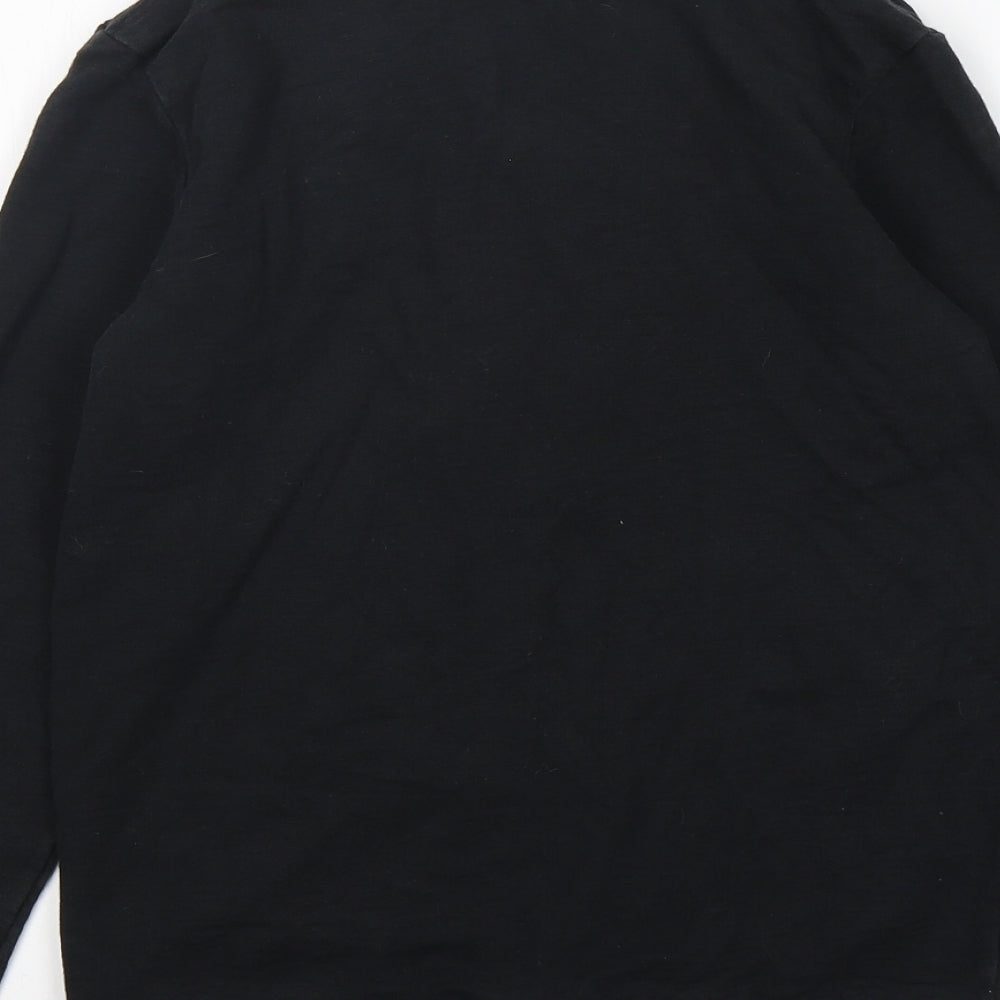 Bluezoo Boys Black  Cotton Full Zip Sweatshirt Size 11-12 Years