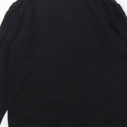 Bluezoo Boys Black  Cotton Full Zip Sweatshirt Size 11-12 Years
