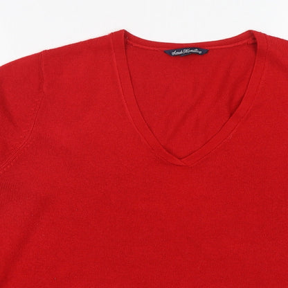 Womens UK Size M Sarah Hamilton Red Pullover Jumper
