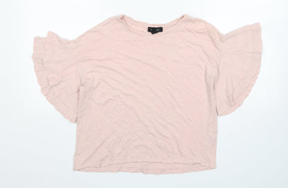 Womens UK Size 8 New Look Pink Basic T-Shirt