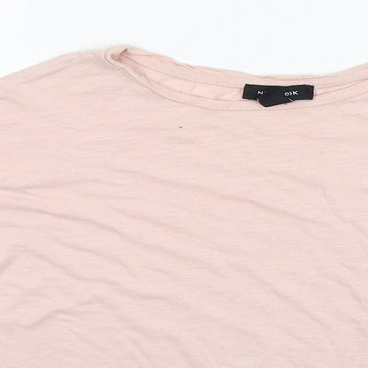 Womens UK Size 8 New Look Pink Basic T-Shirt