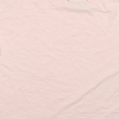 Womens UK Size 8 New Look Pink Basic T-Shirt