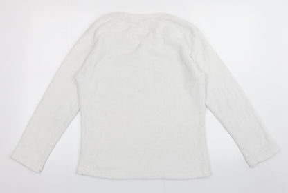 Peaches & Dreams Womens White  Polyester  Pyjama Top Size M   - i believe in magic