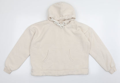 Chelsea peers Womens Beige  Cotton Pullover Hoodie Size M  Pullover
