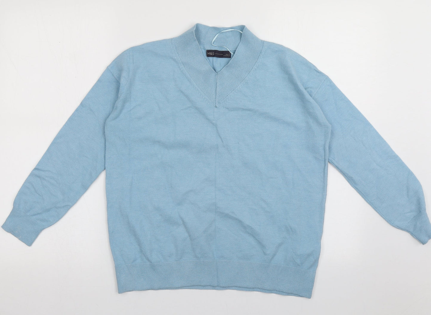 Womens UK Size S Marks and Spencer Blue Pullover Sweatshirt