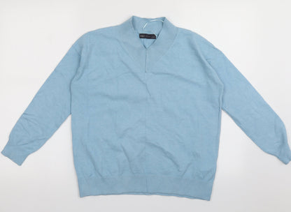 Womens UK Size S Marks and Spencer Blue Pullover Sweatshirt
