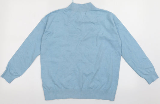 Womens UK Size S Marks and Spencer Blue Pullover Sweatshirt