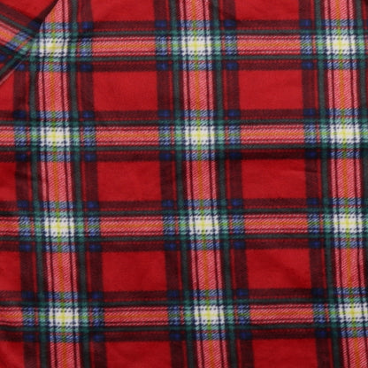Marks and Spencer Womens Red Check Polyester  Pyjama Top Size 10