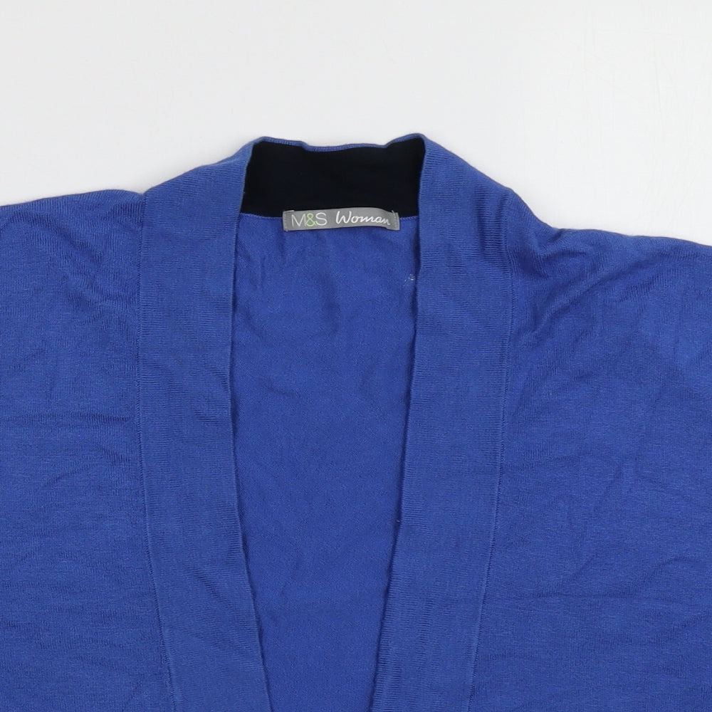 Womens UK Size 16 Marks and Spencer Blue Cardigan Jumper