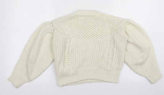 Womens UK Size XS Topshop White Pullover Jumper