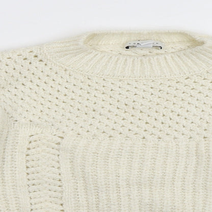 Womens UK Size XS Topshop White Pullover Jumper