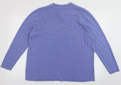Womens UK Size 22 bonmarch Purple Pullover Jumper