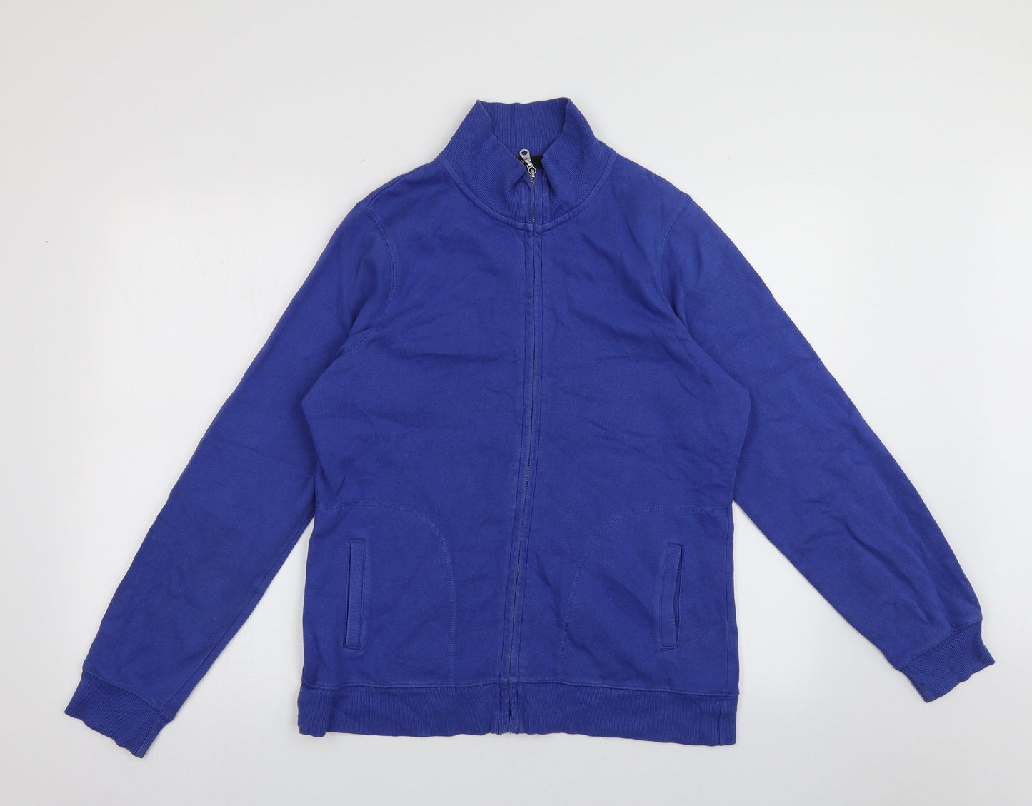 geofge Womens Blue  Cotton Full Zip Sweatshirt Size 16  Zip