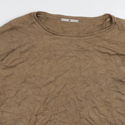 Womens UK Size 14 sainsburys Brown Pullover Jumper