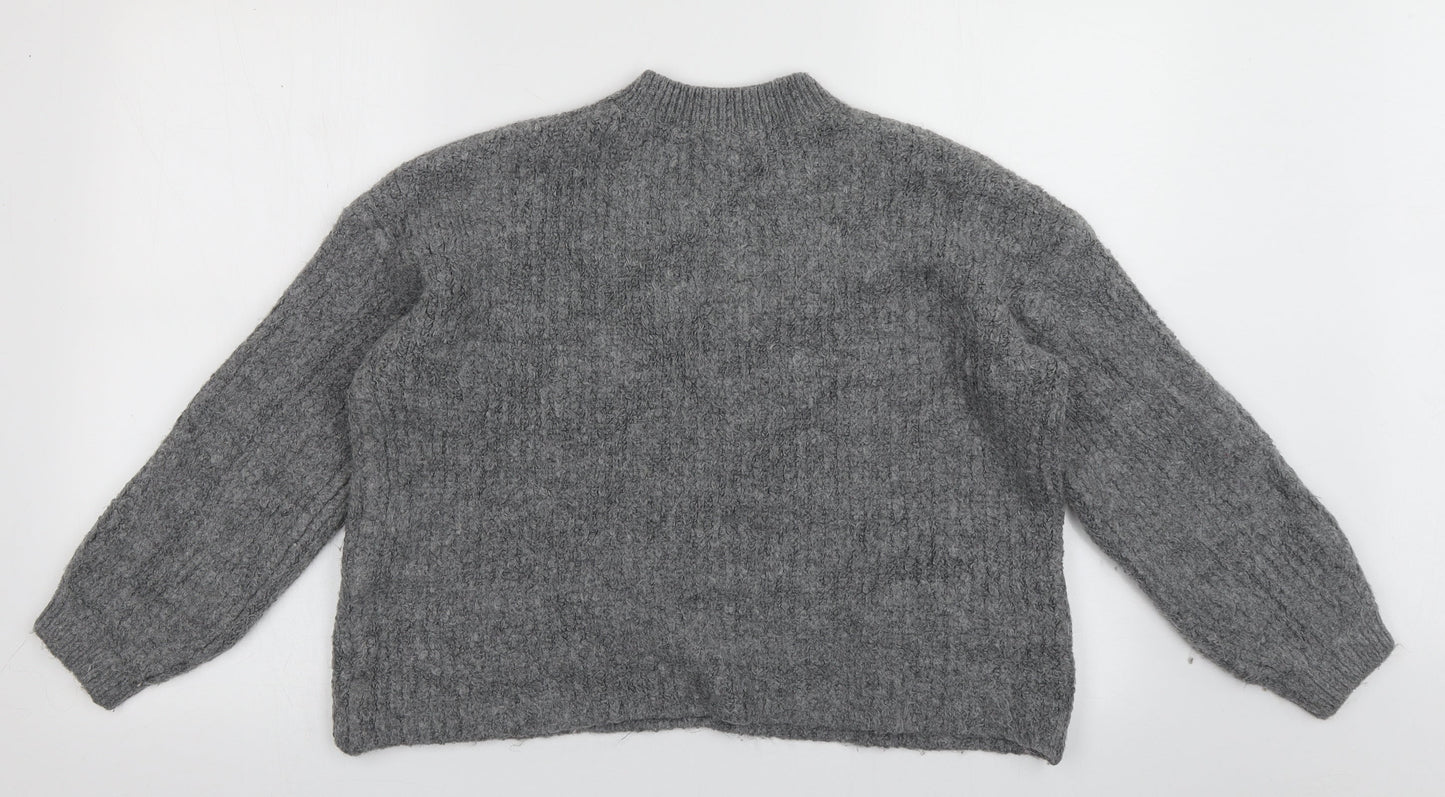 Womens UK Size M Marks and Spencer Grey Pullover Jumper