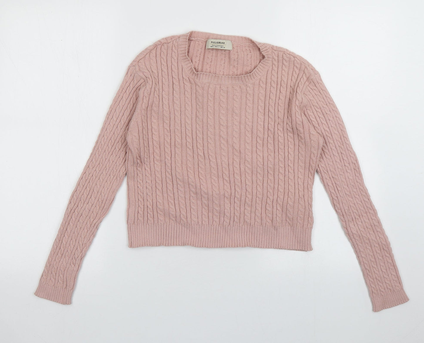 Womens UK Size L Pull&Bear Pink Pullover Sweatshirt