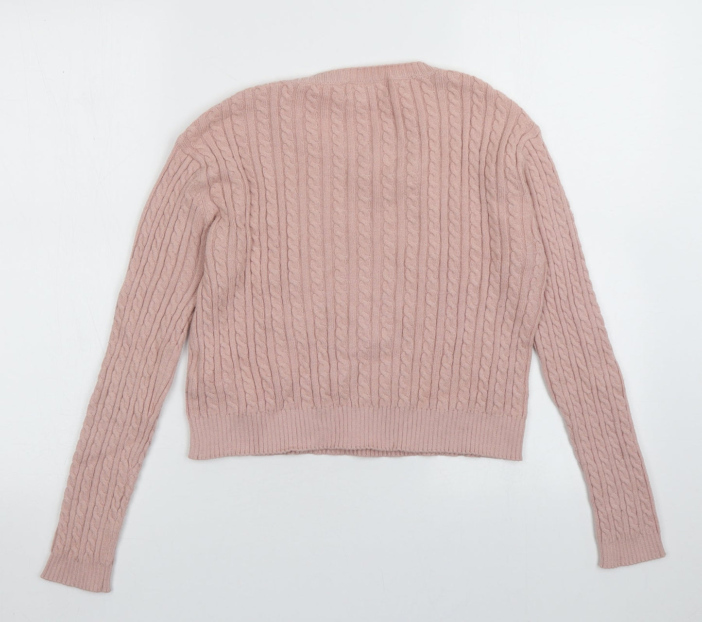 Womens UK Size L Pull&Bear Pink Pullover Sweatshirt