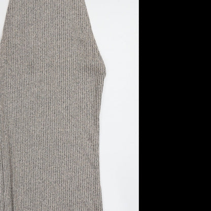 Topshop Womens Brown  Polyester A-Line  Size 10  High Neck Pullover