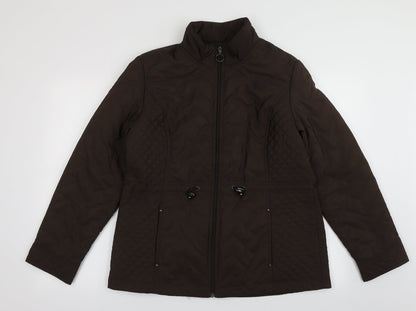 Womens UK Size 14 EWM Brown Puffer Jacket