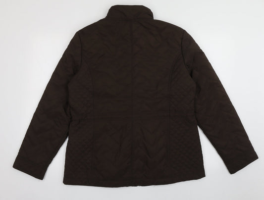 Womens UK Size 14 EWM Brown Puffer Jacket