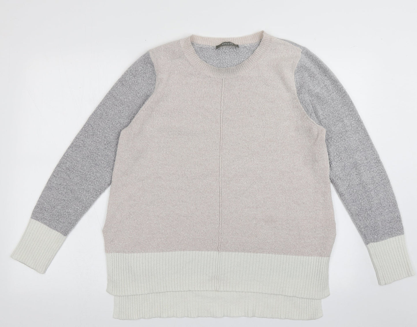 Womens UK Size S Oasis Grey Pullover Jumper