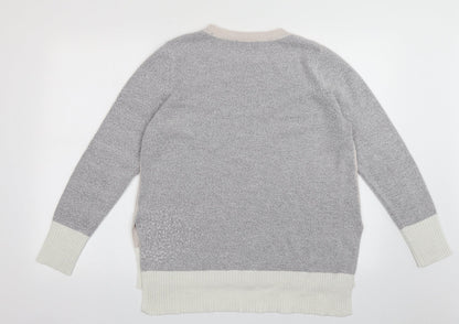 Womens UK Size S Oasis Grey Pullover Jumper
