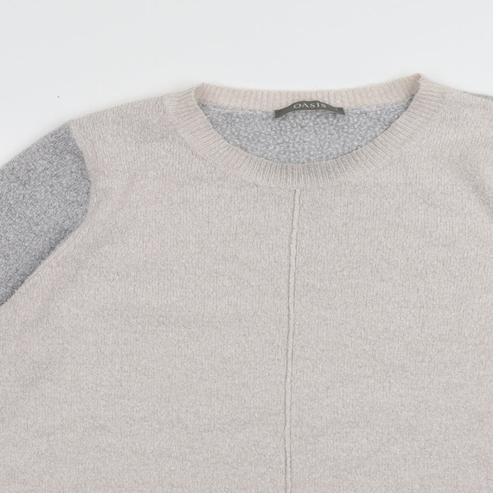 Womens UK Size S Oasis Grey Pullover Jumper