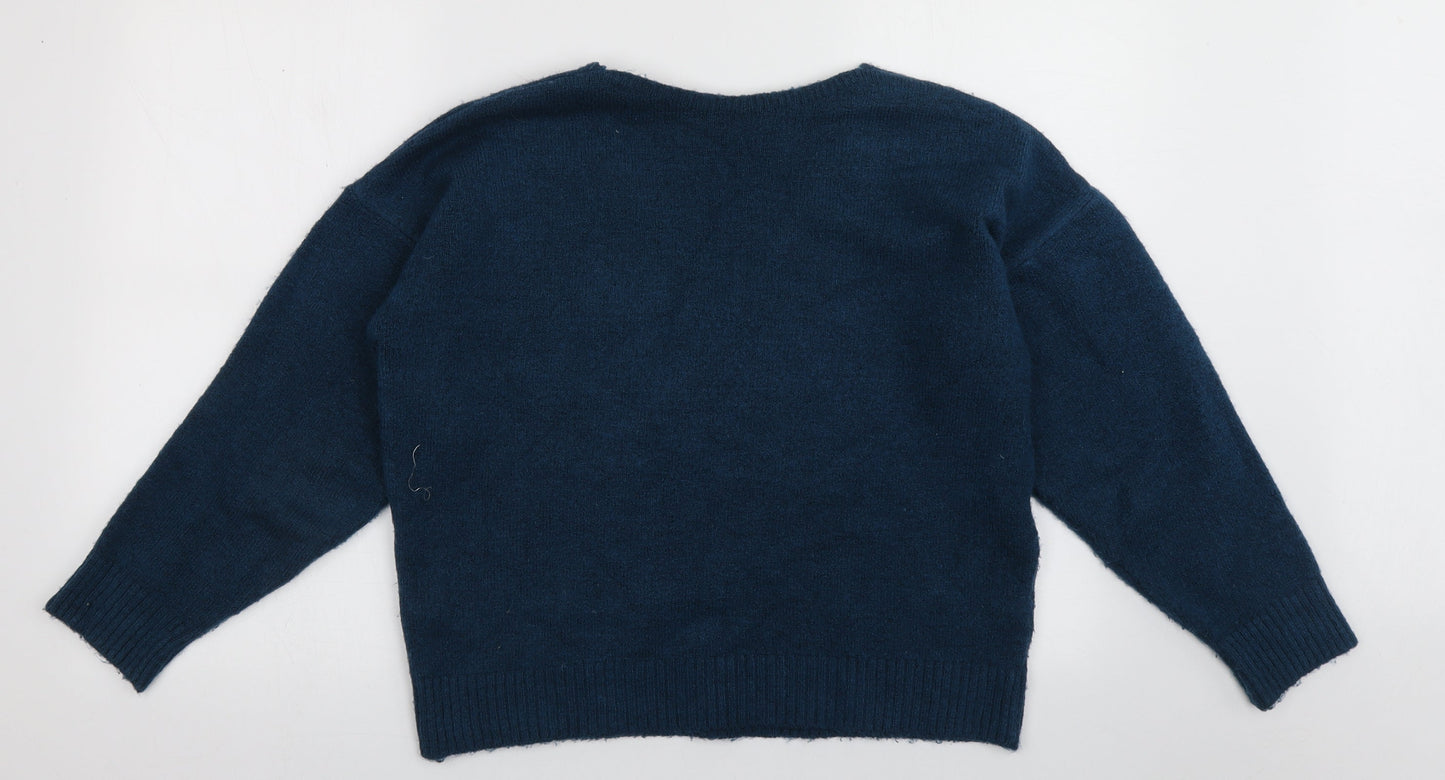 Womens UK Size 12 Marks and Spencer Blue Pullover Jumper