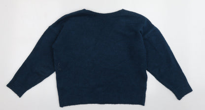 Womens UK Size 12 Marks and Spencer Blue Pullover Jumper