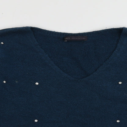 Womens UK Size 12 Marks and Spencer Blue Pullover Jumper