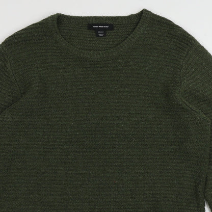 Cedar Wood State Mens Green Crew Neck  Acrylic Pullover Jumper Size M